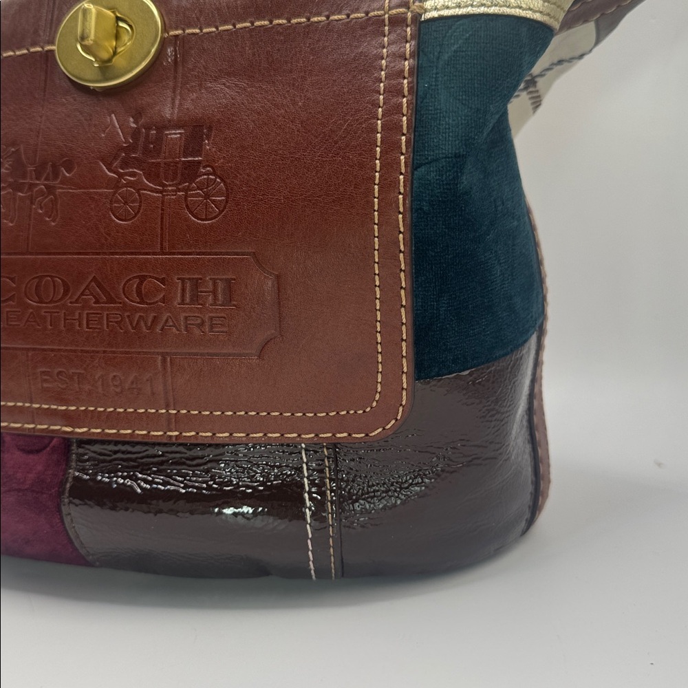 Coach Bleeker Holiday Patchwork Duffle Bag - Picture 8 of 17